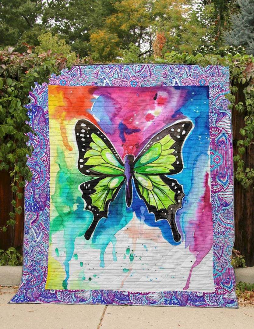 Butterfly Watercolor CLT190626 Quilt Blanket