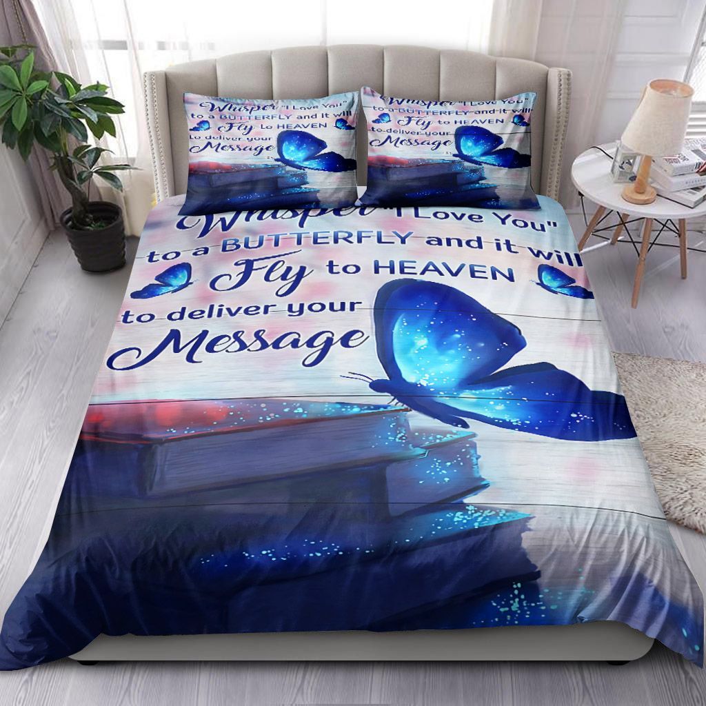Butterfly Whisper I Love You Bedding Set