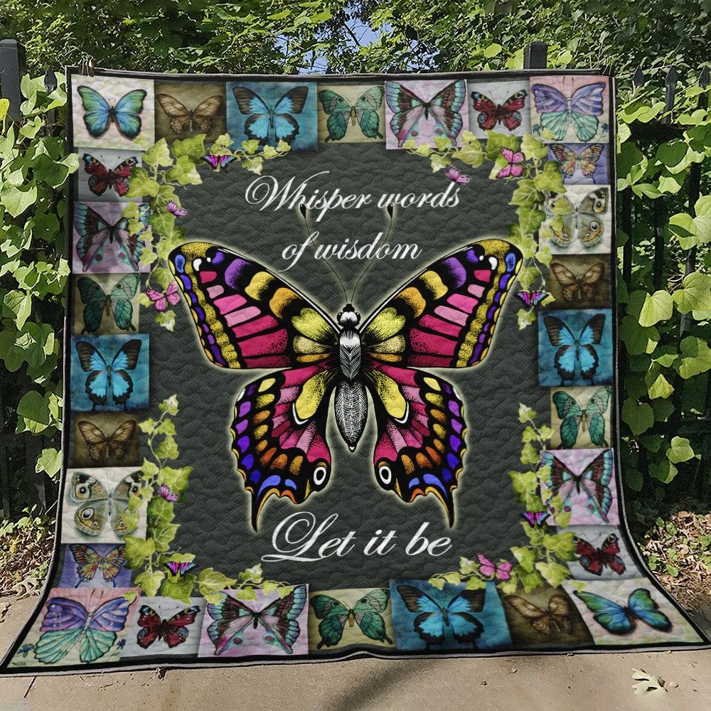 Butterfly Whisper Words Quilt Blanket Christmas Gift Dhc04011163Dd