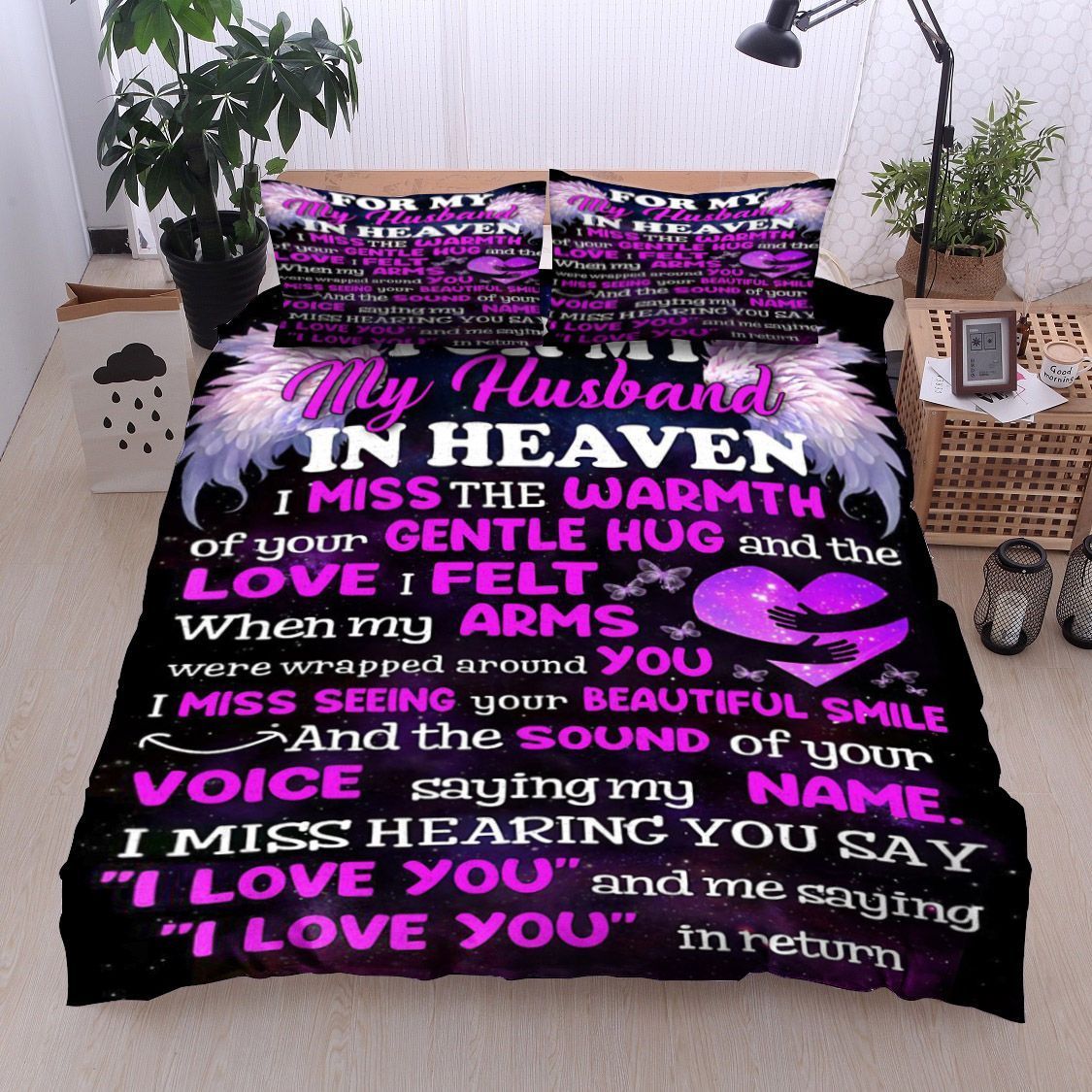 Butterfly Wings For My My Husband Bedding Set