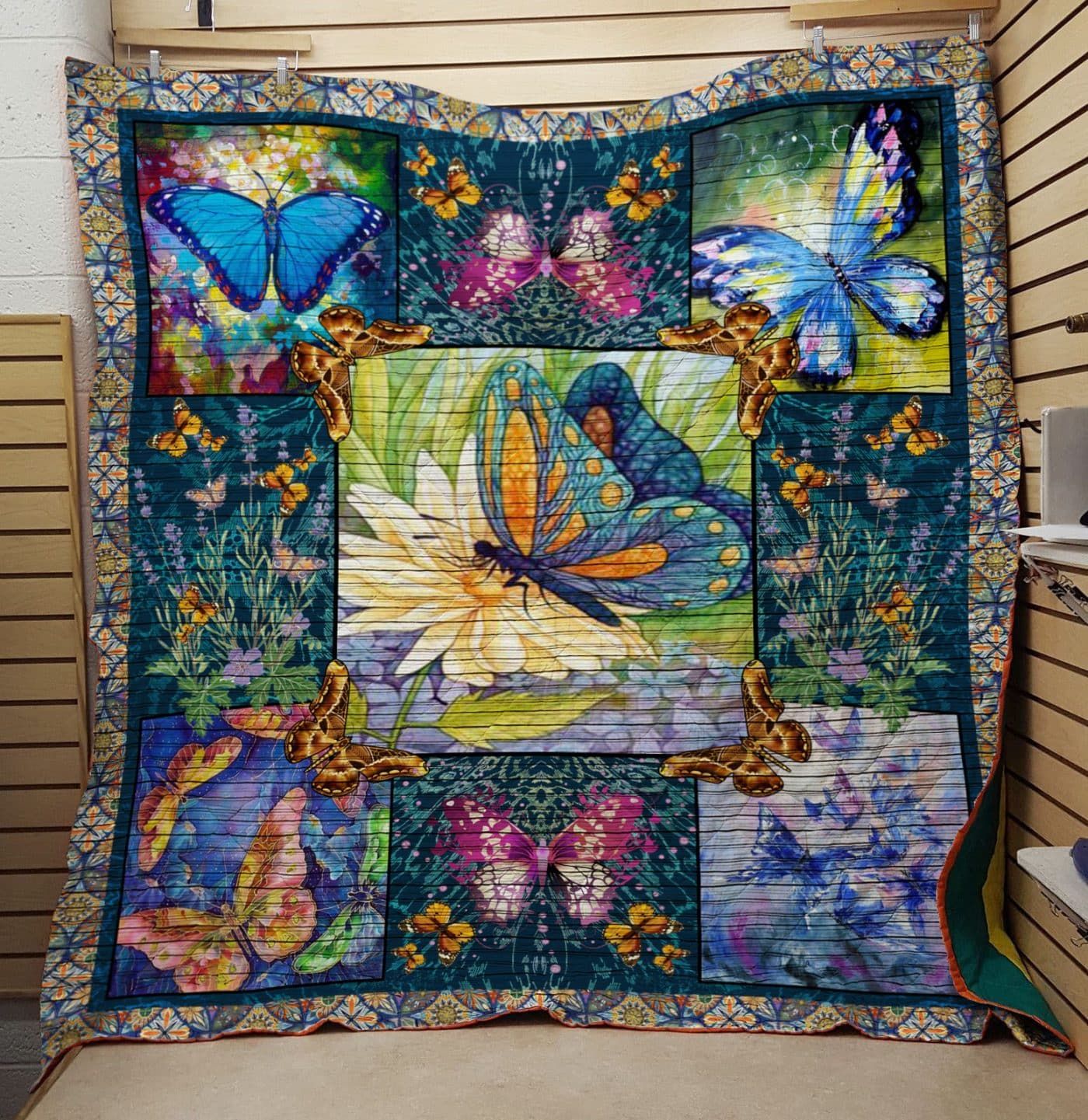 Butterfly With Color Butterfly Quilt Blanket Christmas Gift Dhc04011194Dd