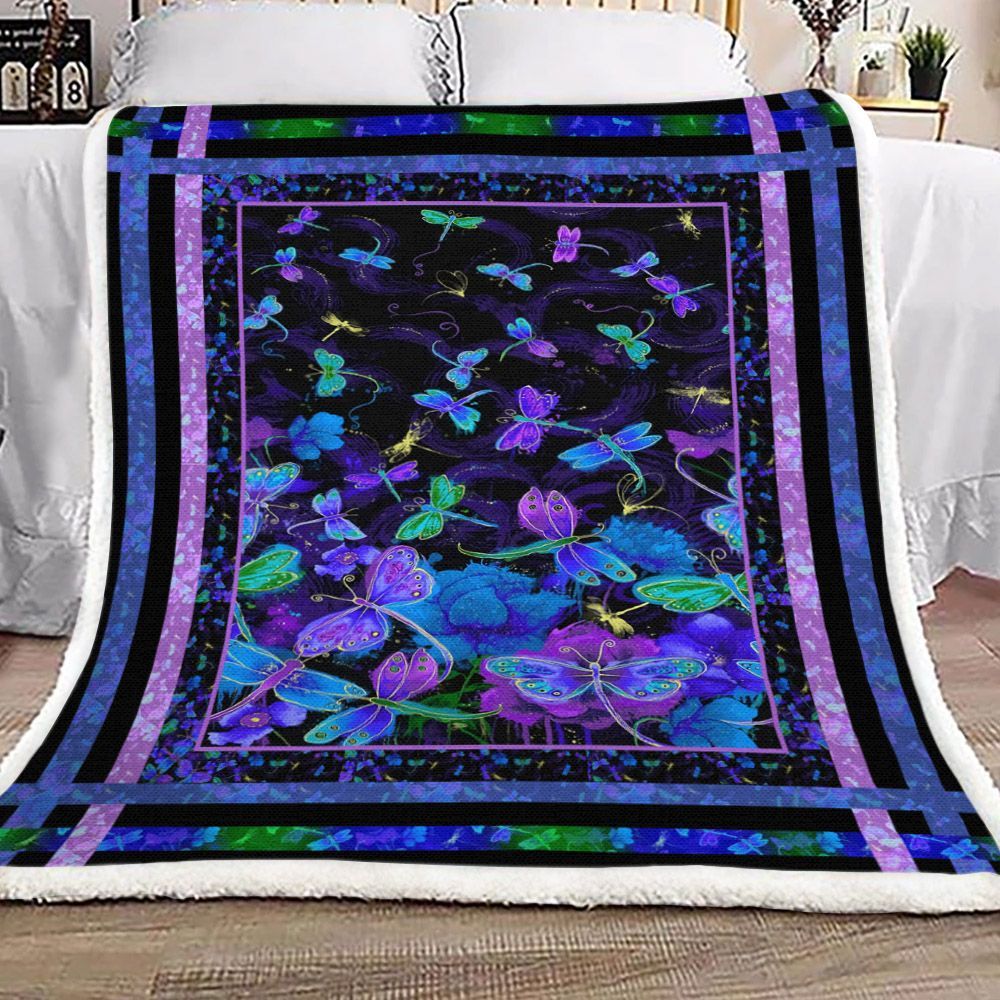 Butterfly Sherpa Fleece Blanket
