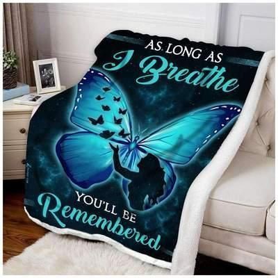 Butterfly You Ll Be Remembered Sherpa Fleece Blanket