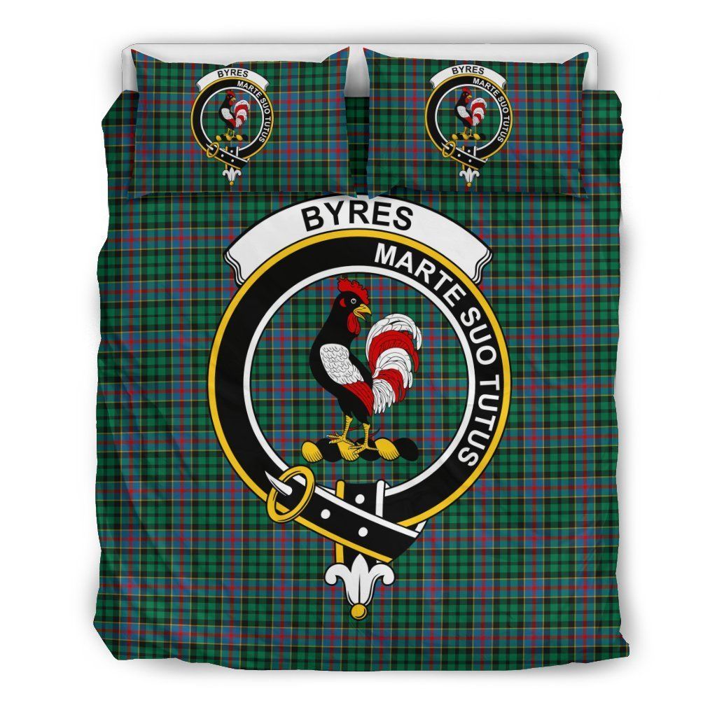 Byres Clan Badge Tartan Bedding Set