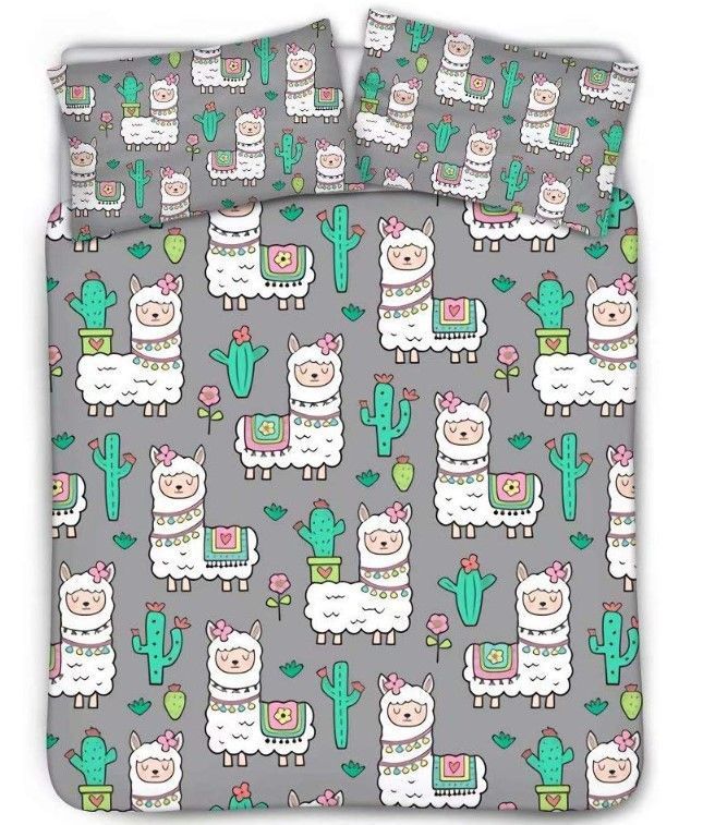 Cactus Baby Llama Bedding Set