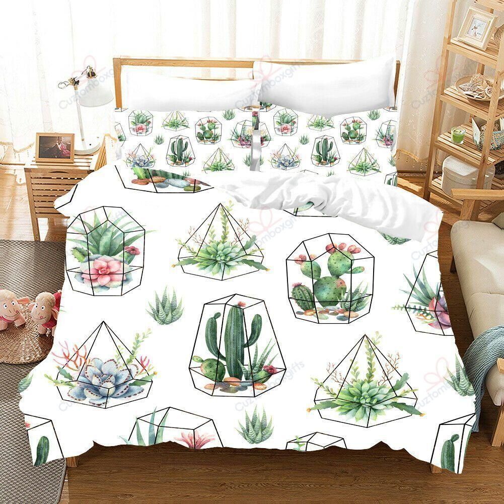 Cactus Beautiful Diamond Printed Bedding Set