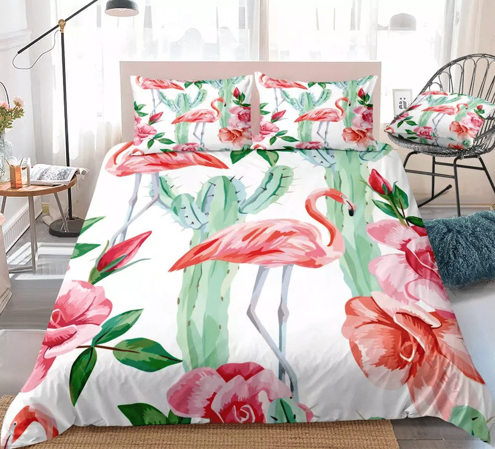 Cactus Flamingo Bedding Set