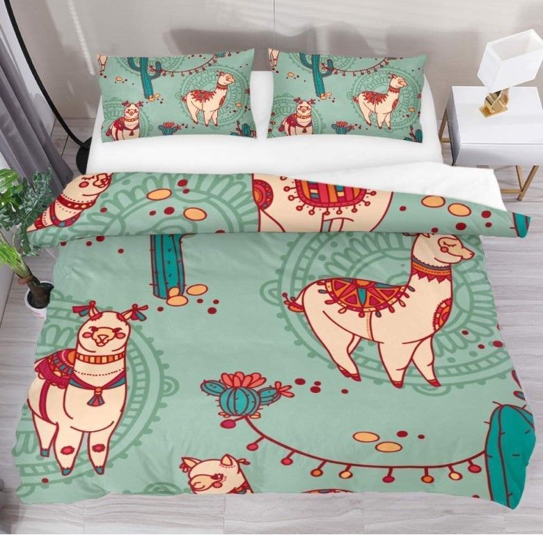 Cactus Llama Bedding Set