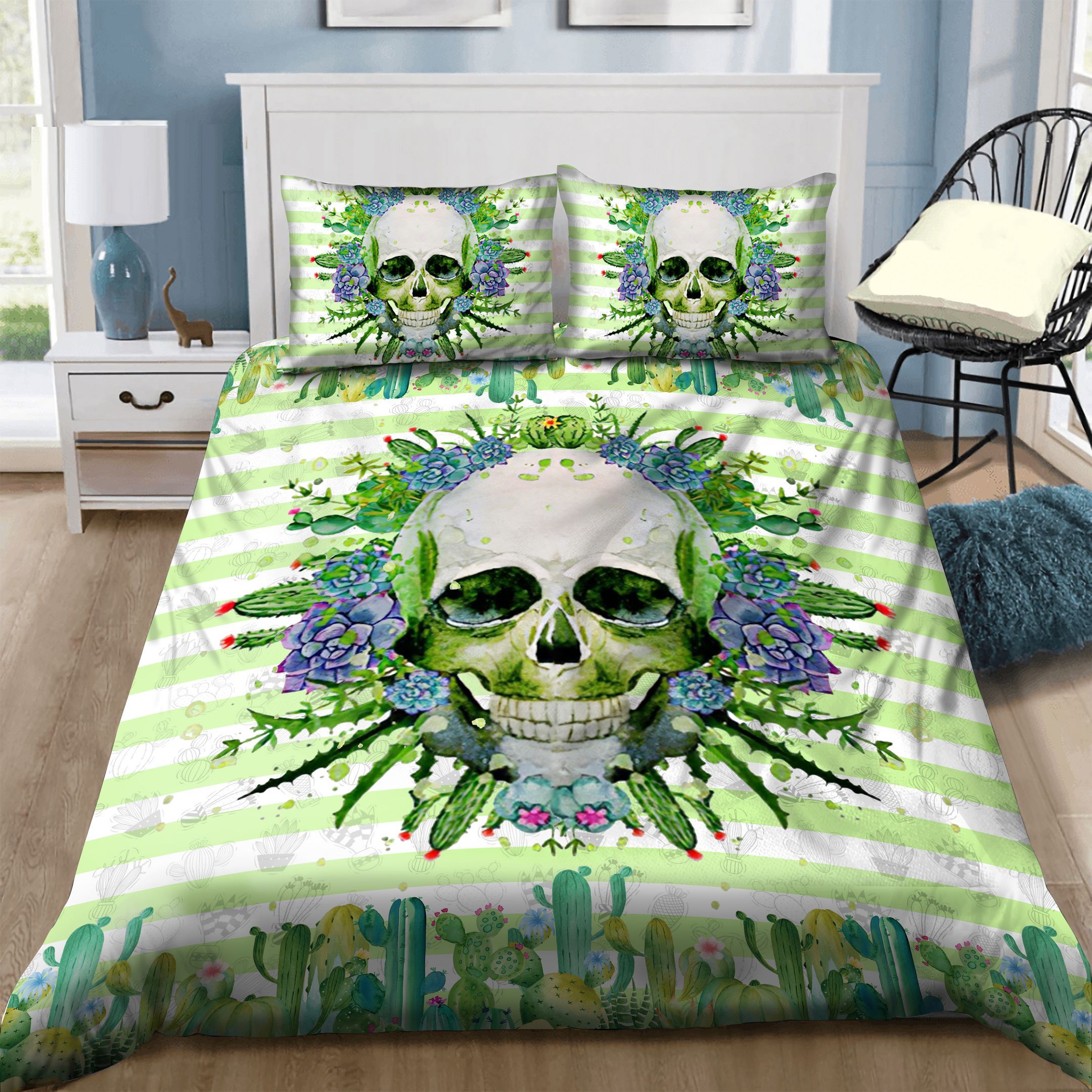 Cactus Skull Bedding Set