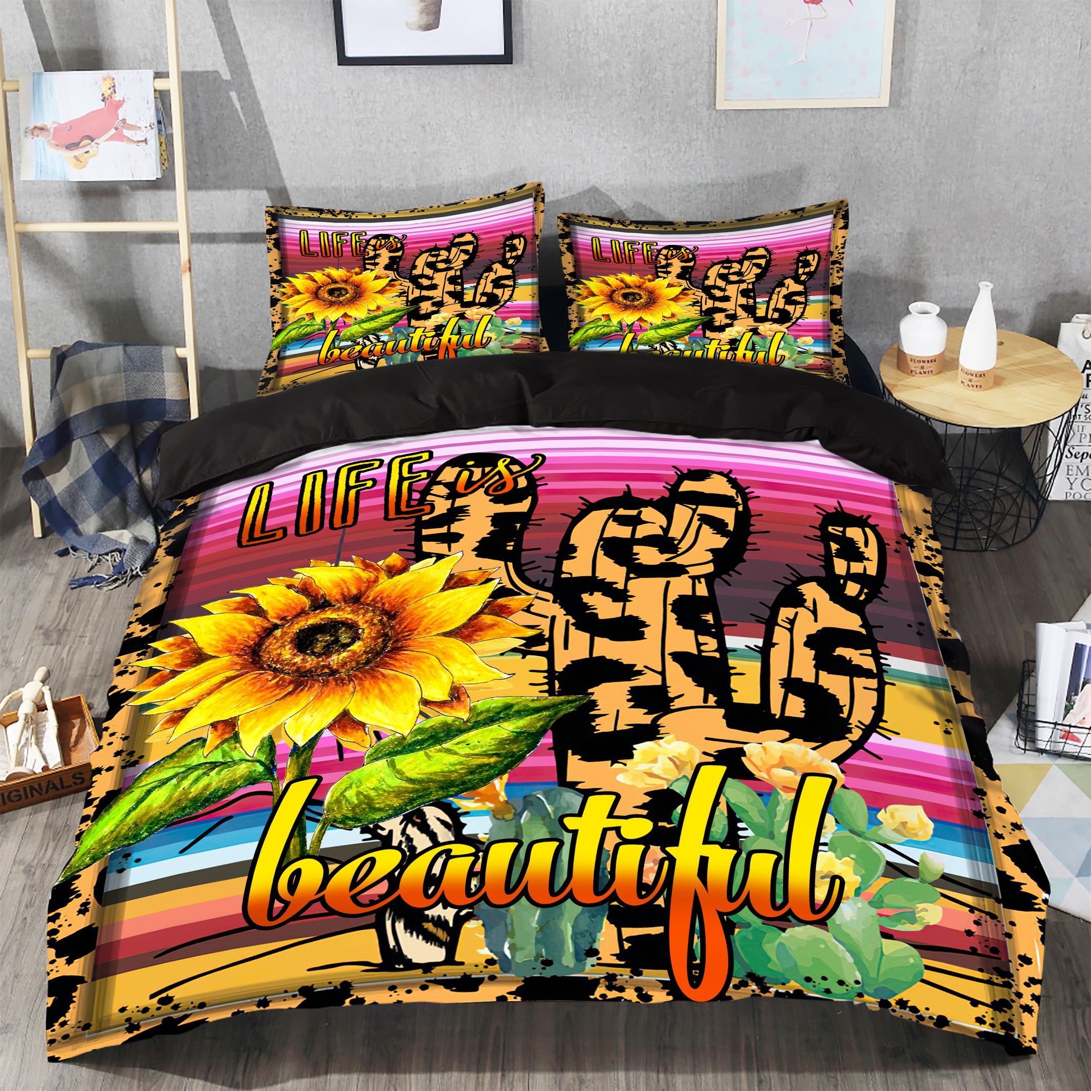 Cactus sunflower Bedding Set