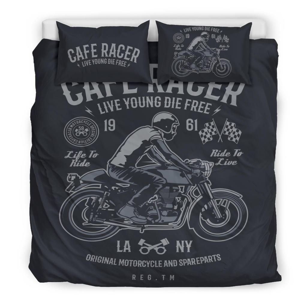 Cafe Racer Motorcycle Bedding Set