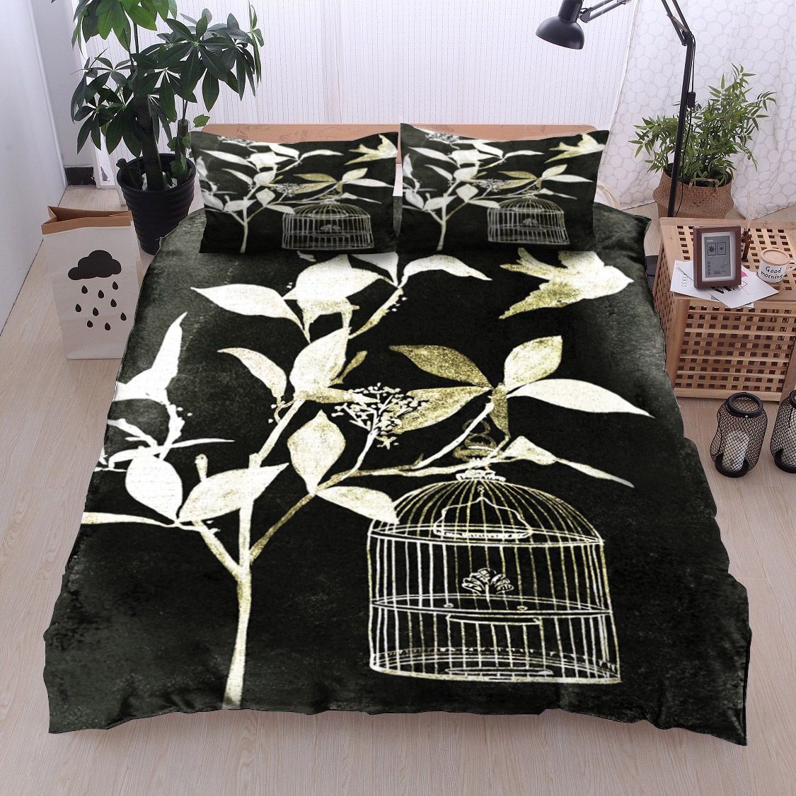 Cage Bird Flower Bedding Set