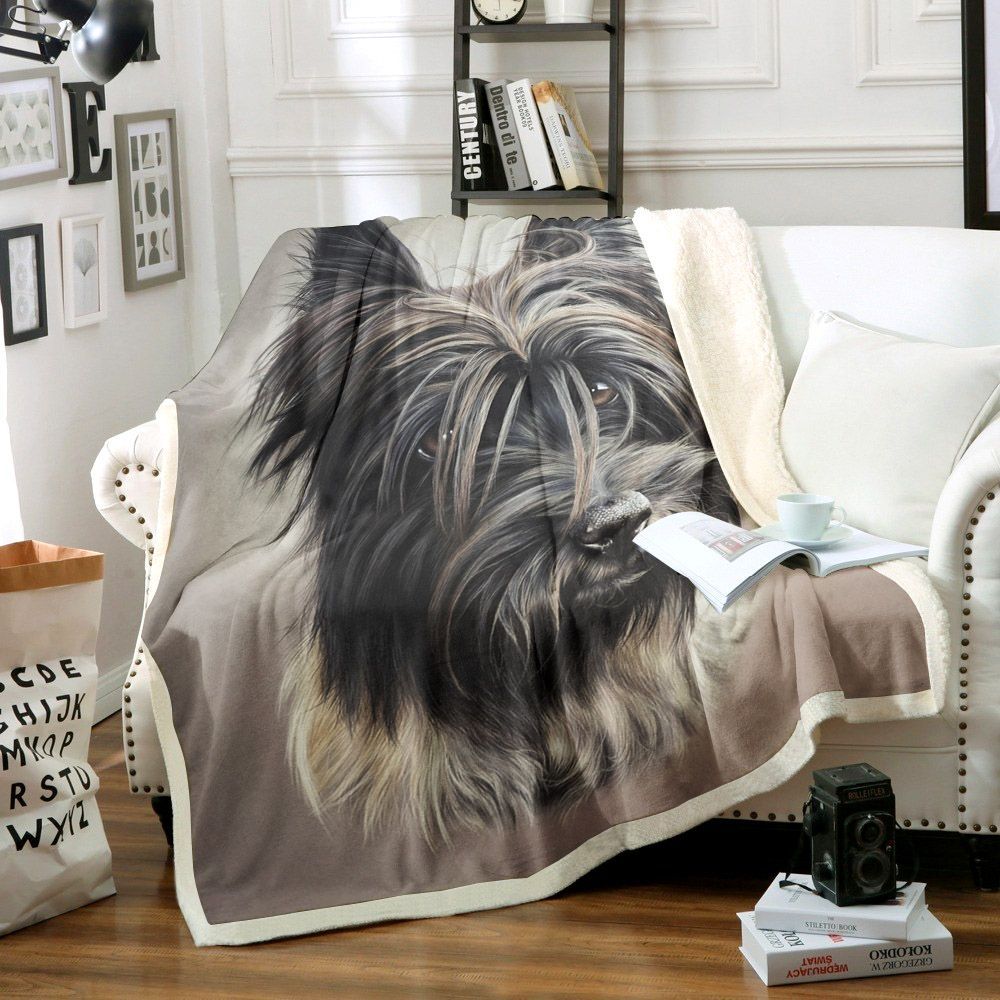 Cairn Terrier Dog Sherpa Fleece Blanket