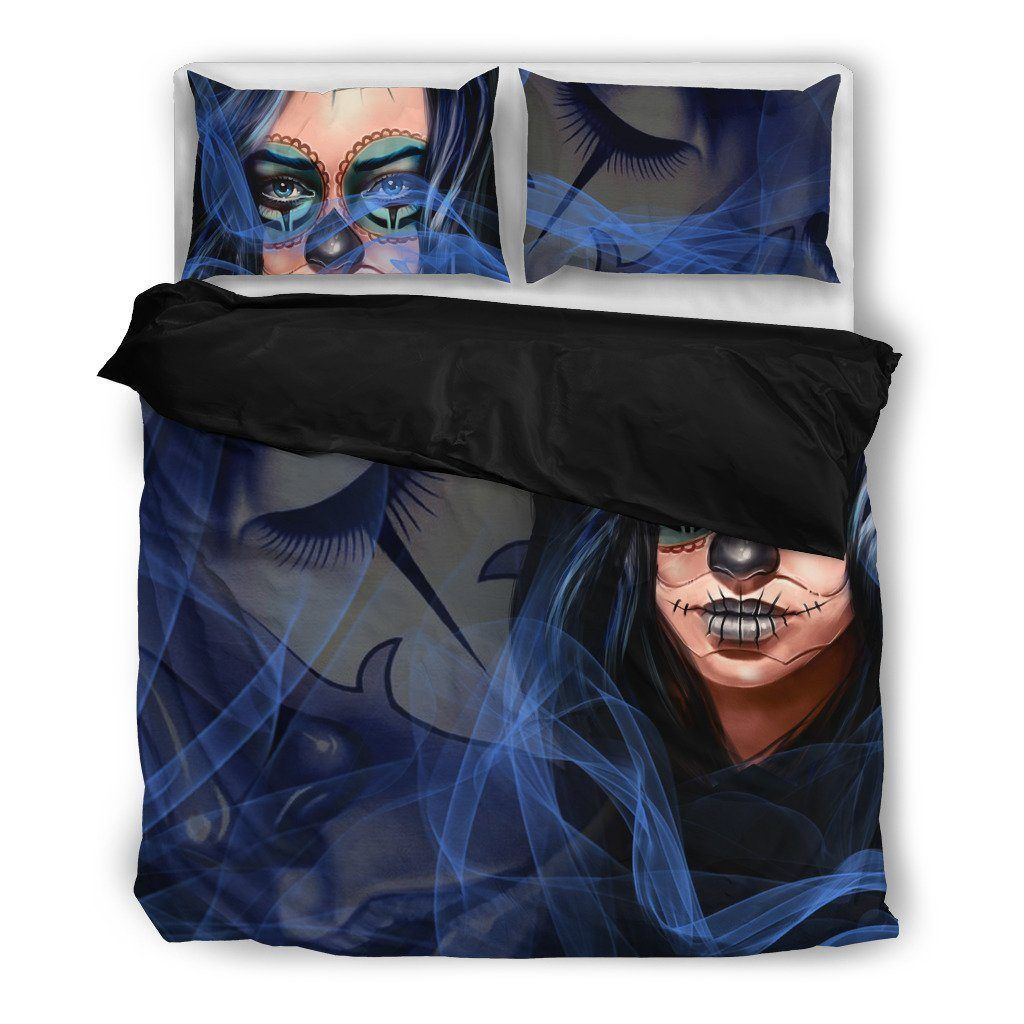 Calavera Skull Themed Bedding Set