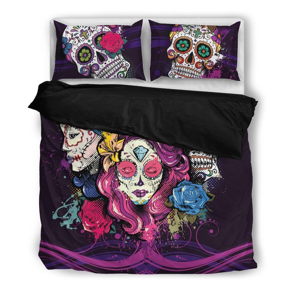 Calavera Lover Skull Themed Bedding Set