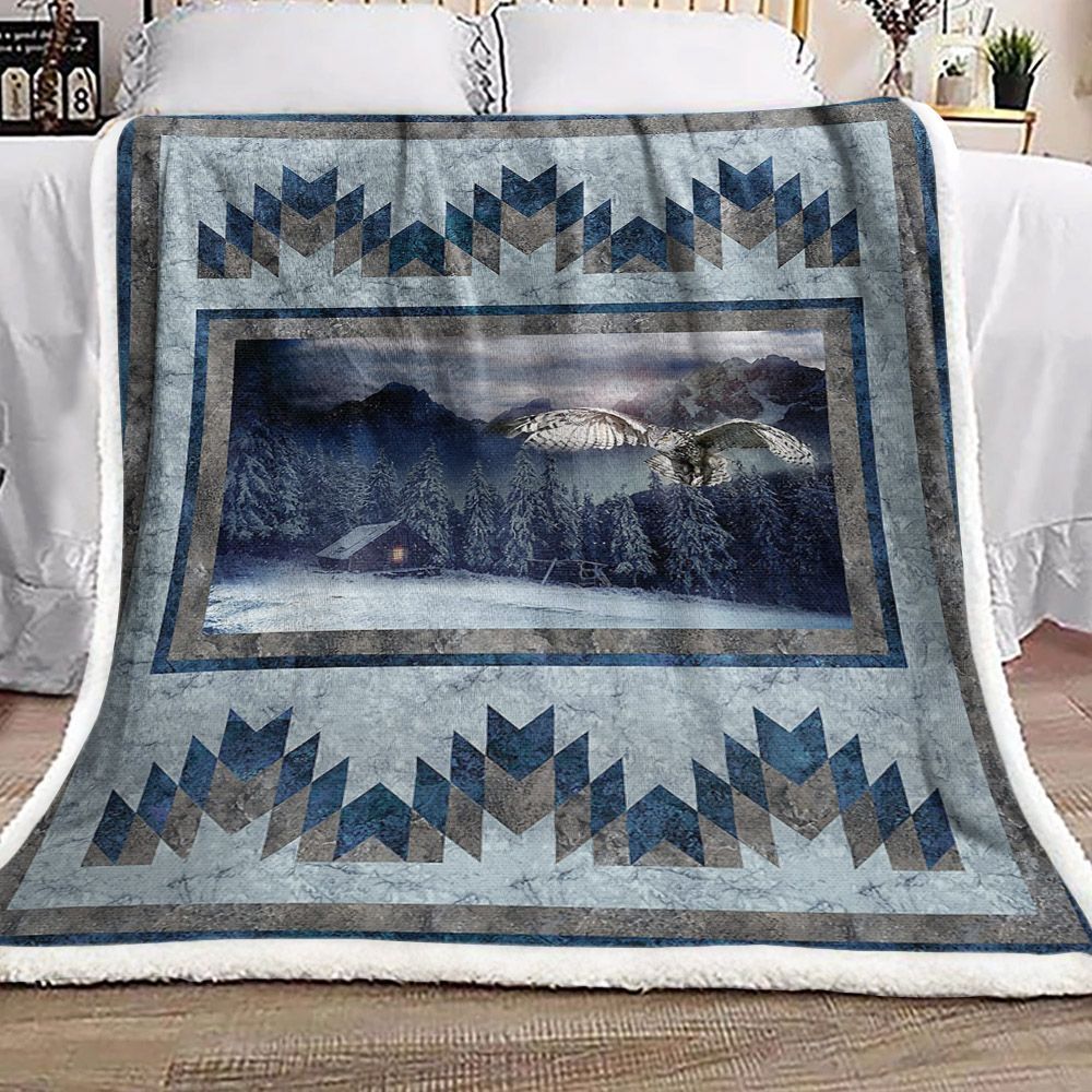 Call Of The Wild Mystic Owl Sherpa Fleece Blanket