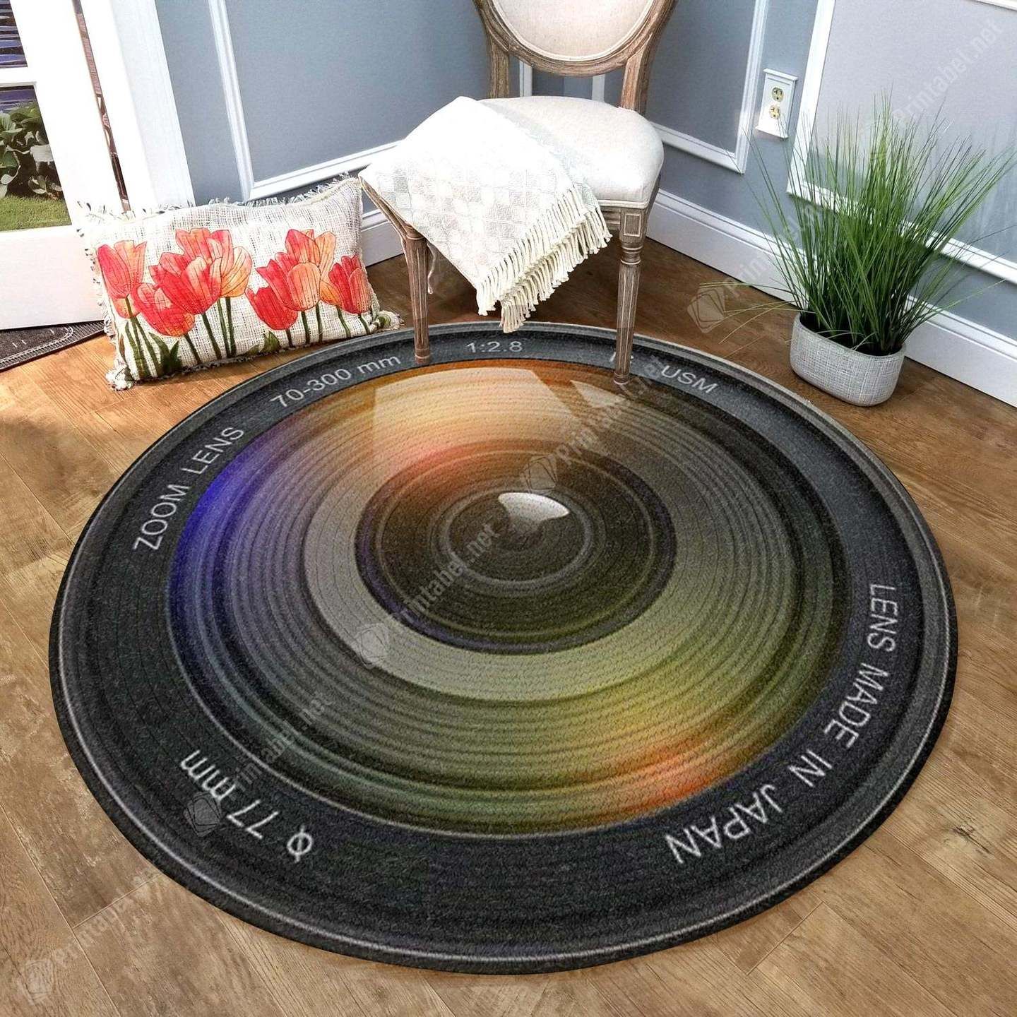 Camera Lens Round Carpet