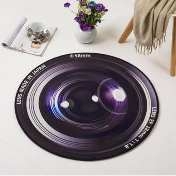 Camera Lens Round Carpet