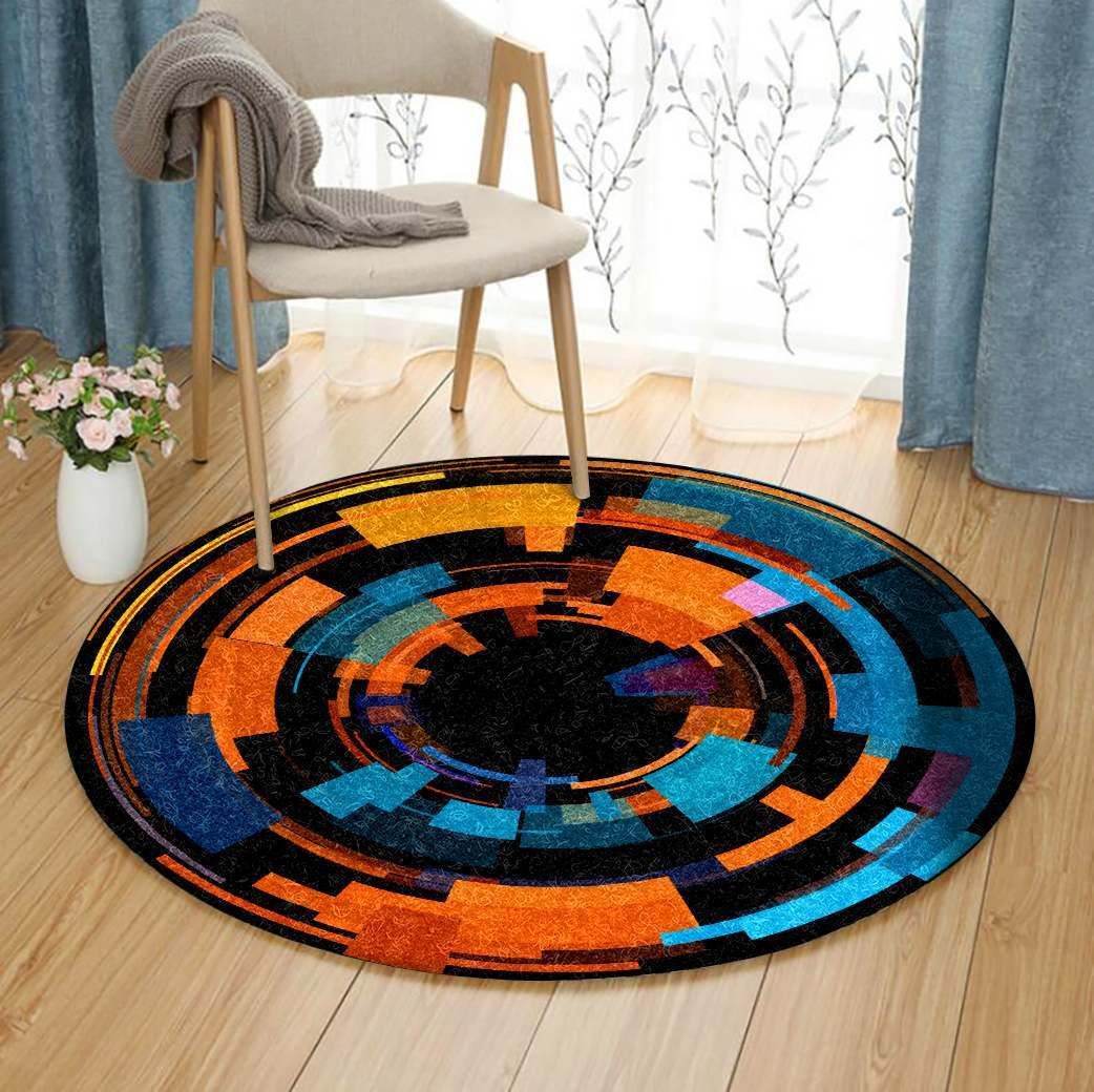 Camera Technology Round Carpet