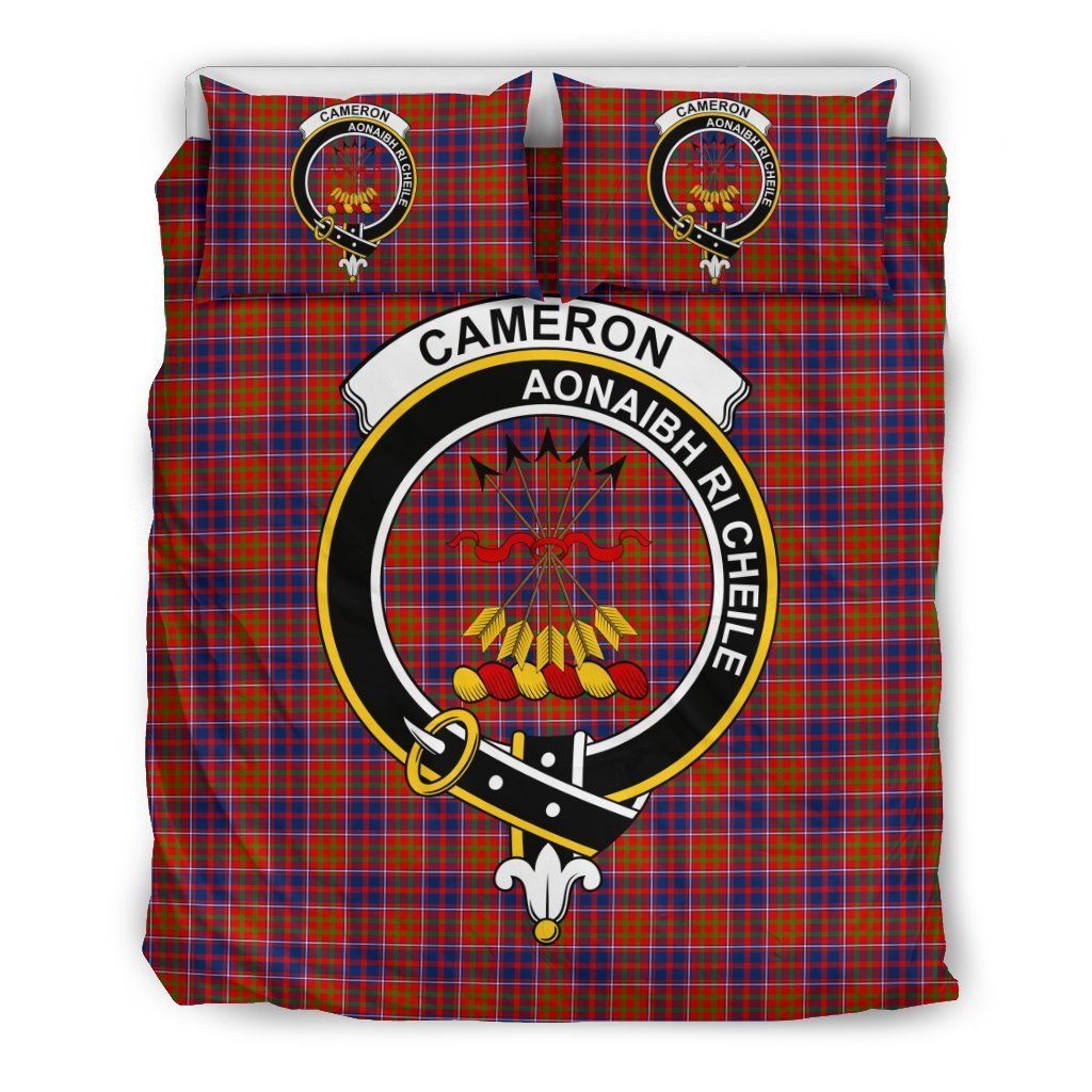 Cameron Of Lochiel Clan Badge Tartan Bedding Set