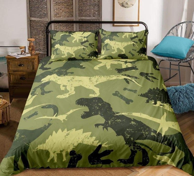 Camo Dinosaur Bedding Set