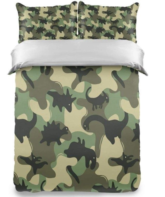Camo Dinosaur Bedding Set