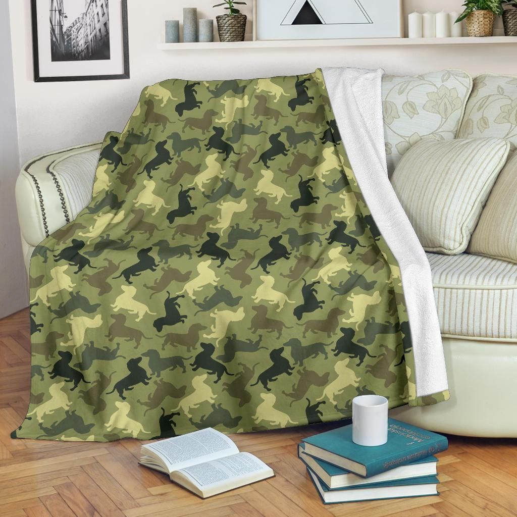 Camoflage Style Dragon Horse Printed Fleece Blanket