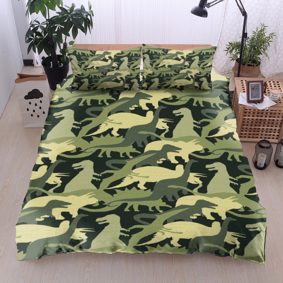 Camouflage Dinosaur Bedding Set