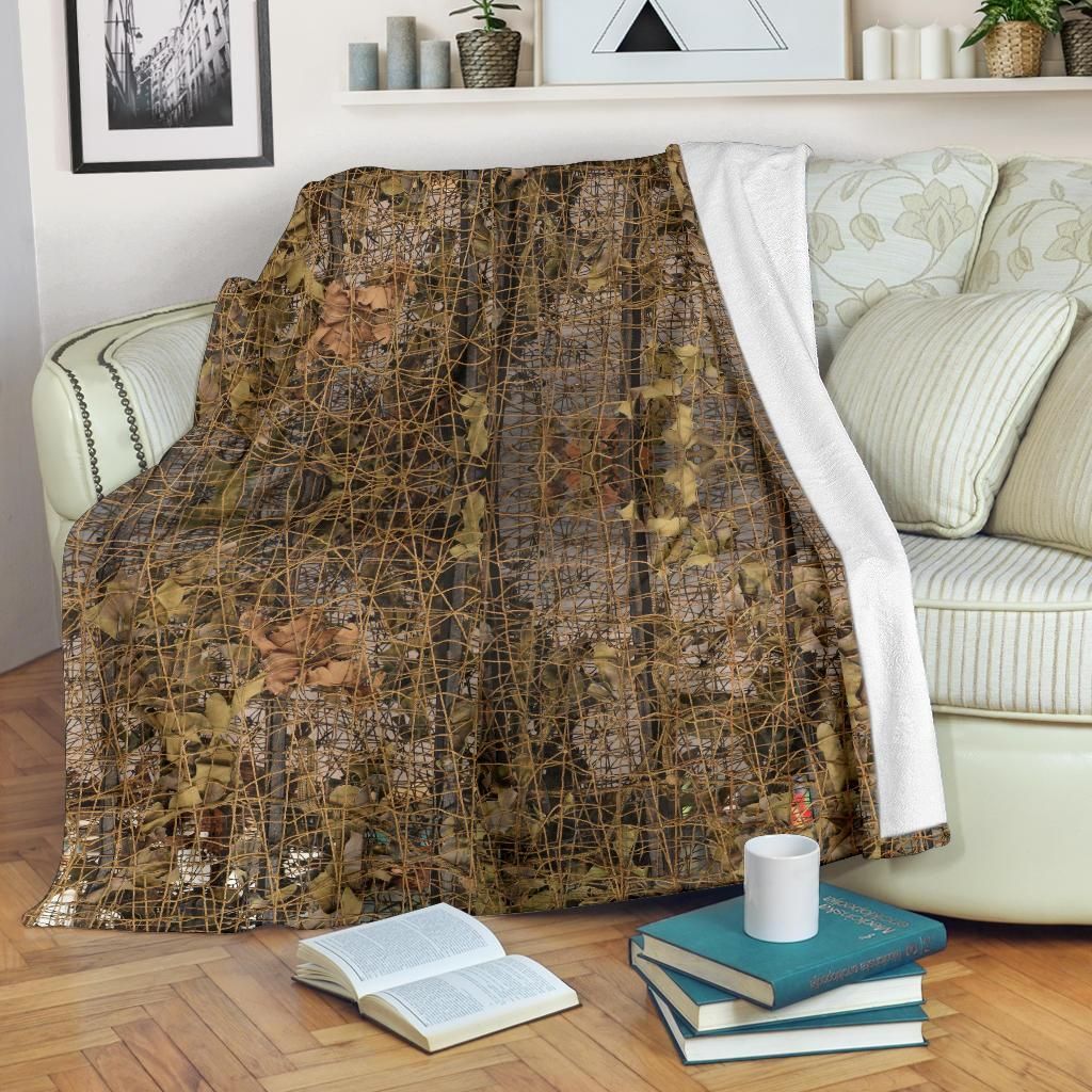 Camouflage Realtree Pattern Sherpa Fleece Blanket