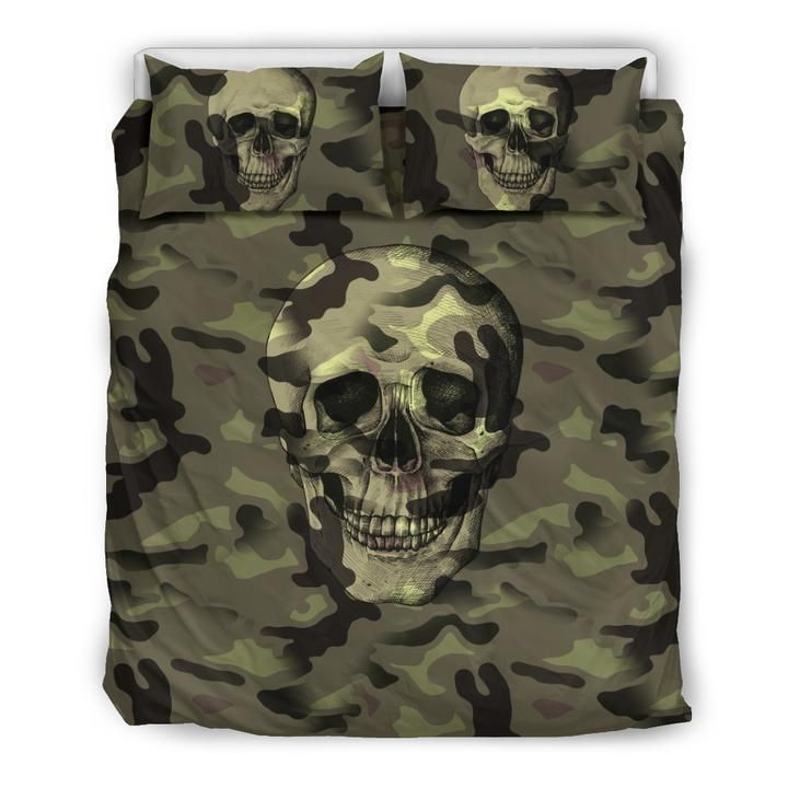 Camouflage Skull Bedding Set