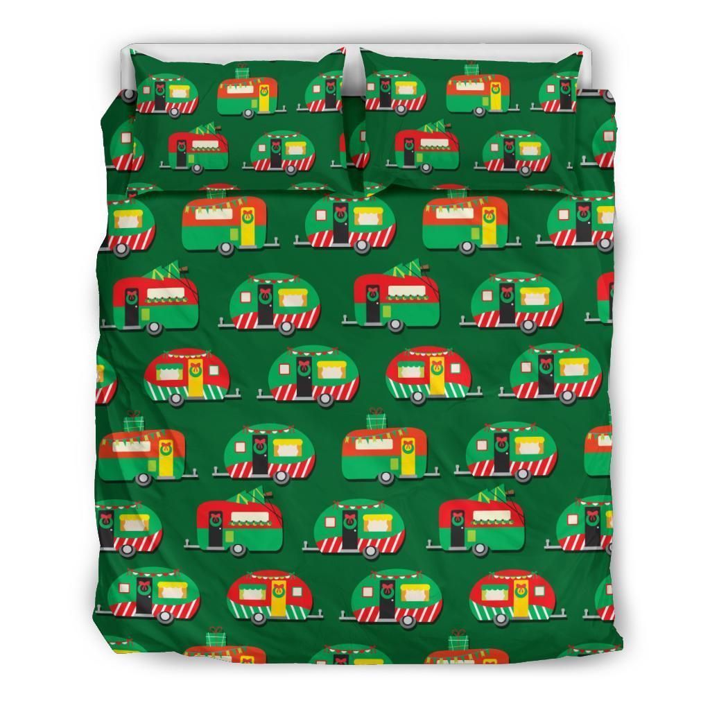 Camper Camping Christmas Bedding Set