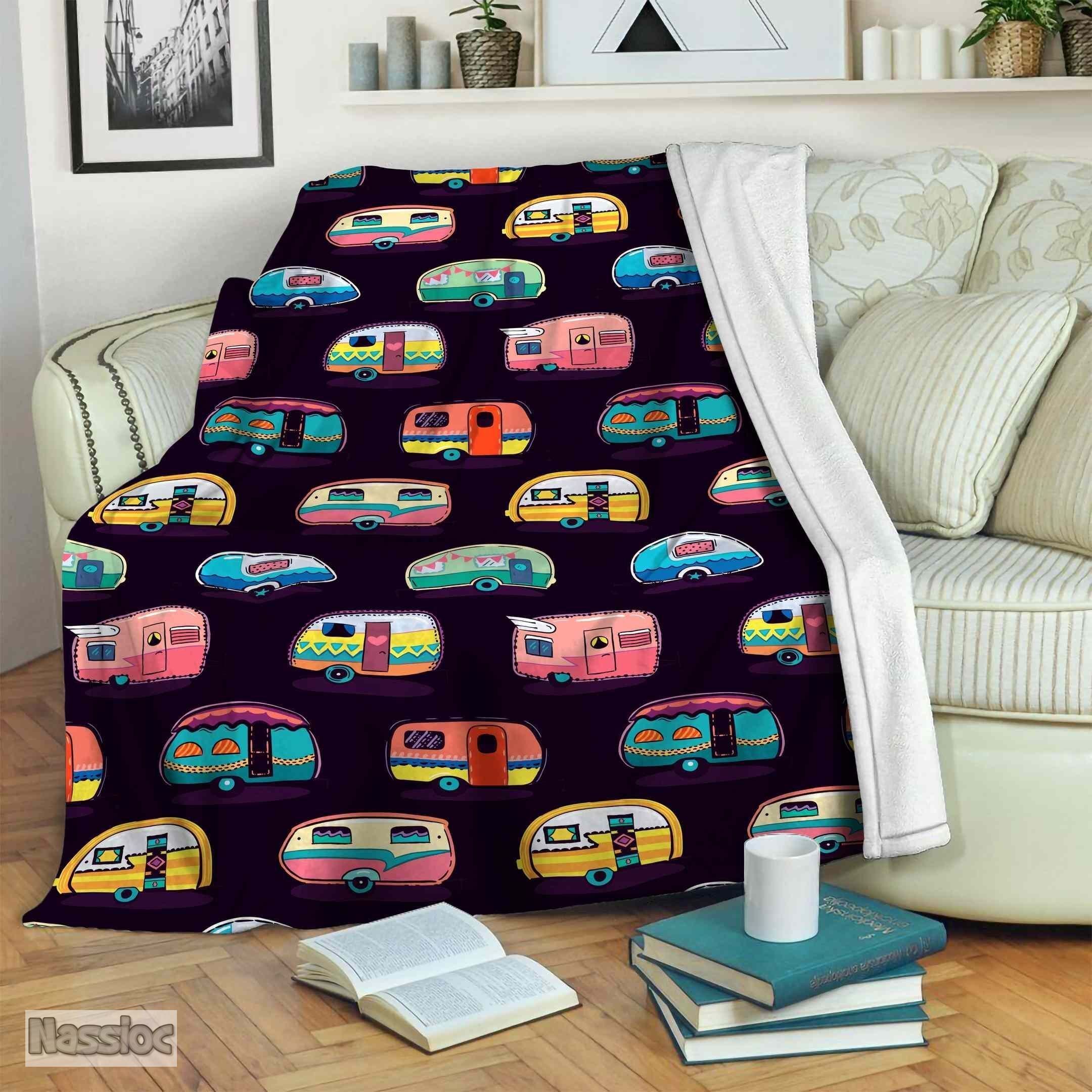 Camper Fleece Blanket