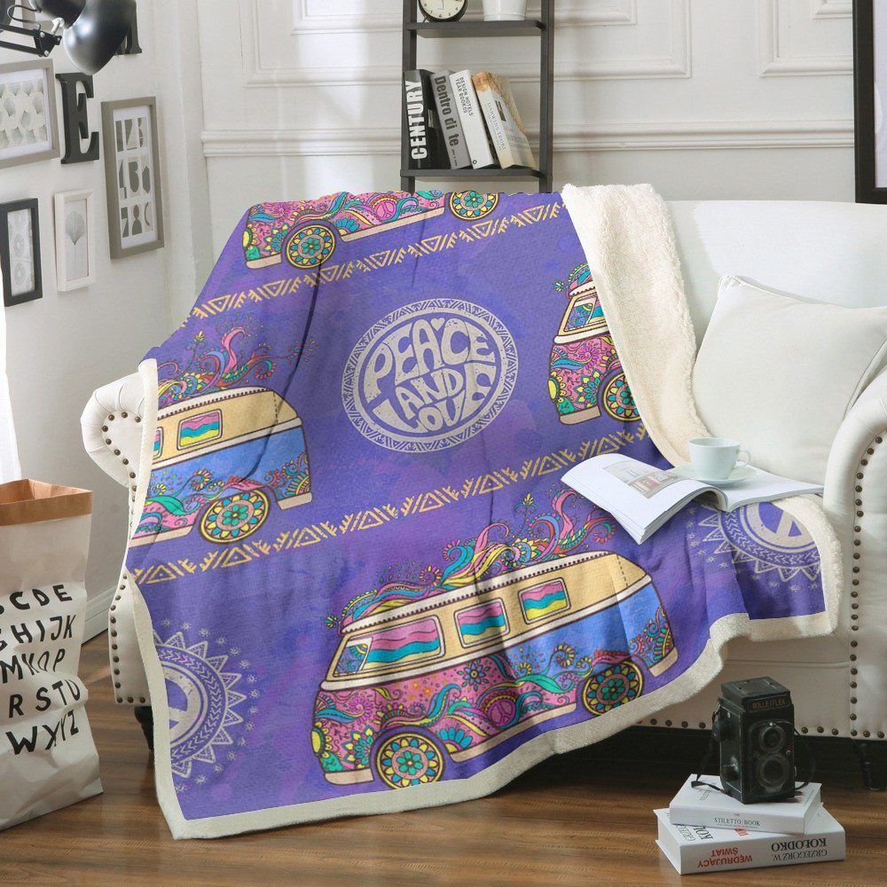 Camper Sherpa Fleece Blanket