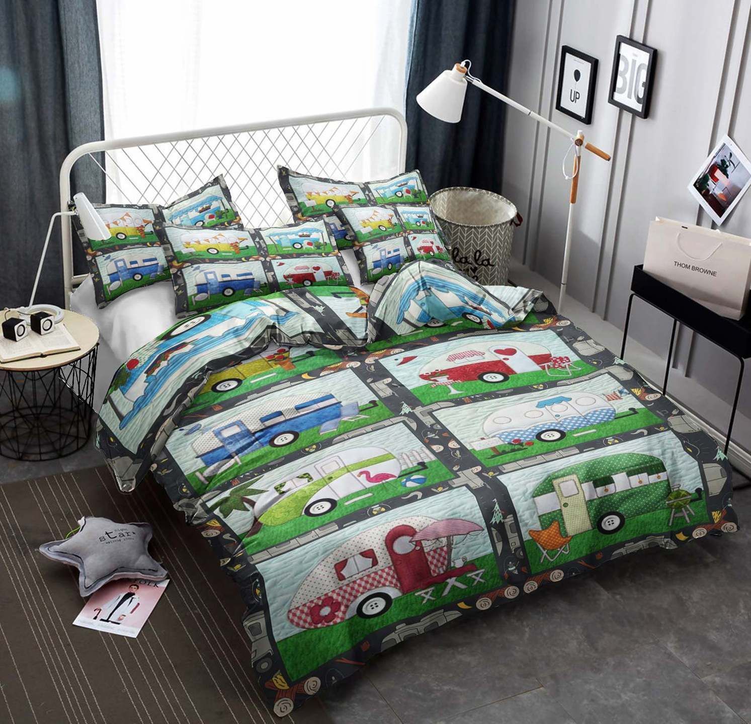 Campers Cotton Bed Sheets Spread Comforter Bedding Set