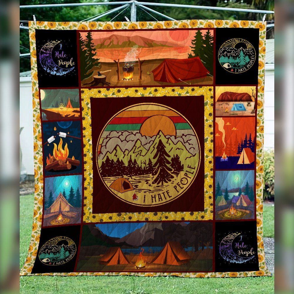 Campfire Camping CLP270619 Quilt Blanket