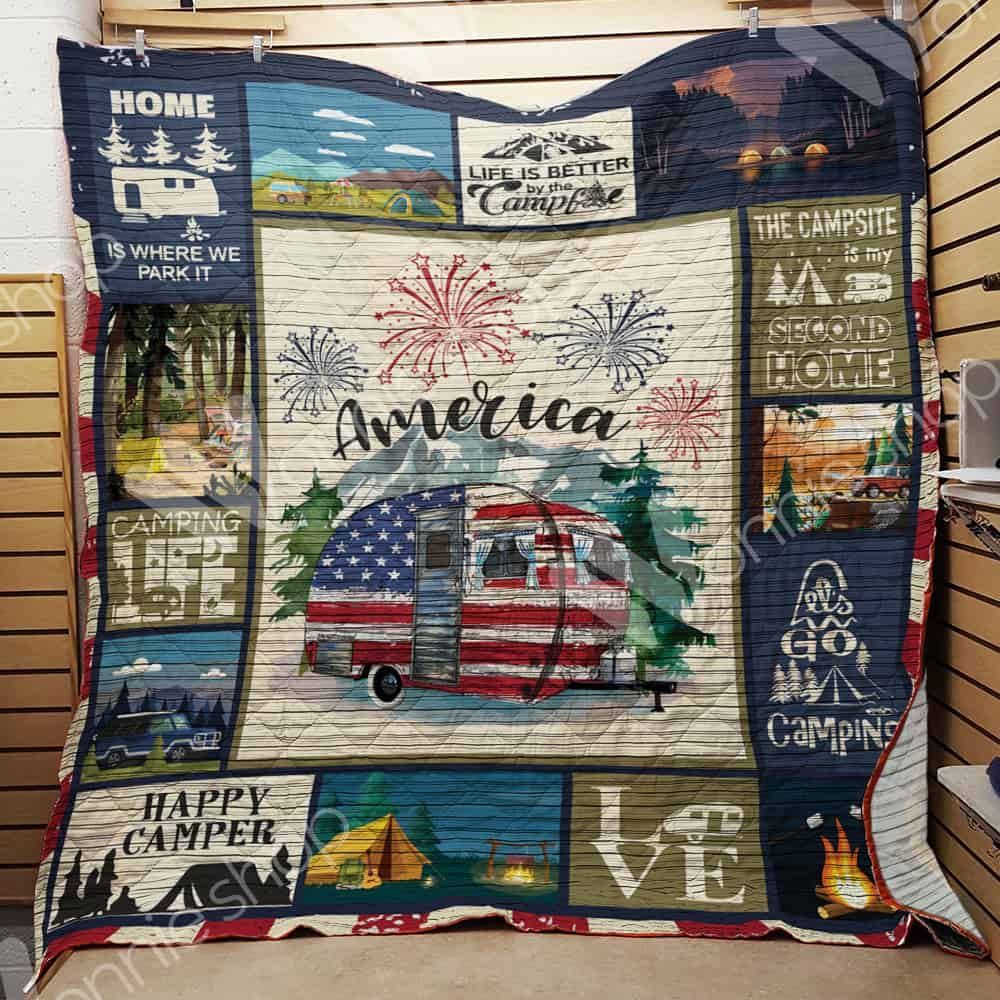 Camping 15 GS-CL-ML0111 Quilt Blanket