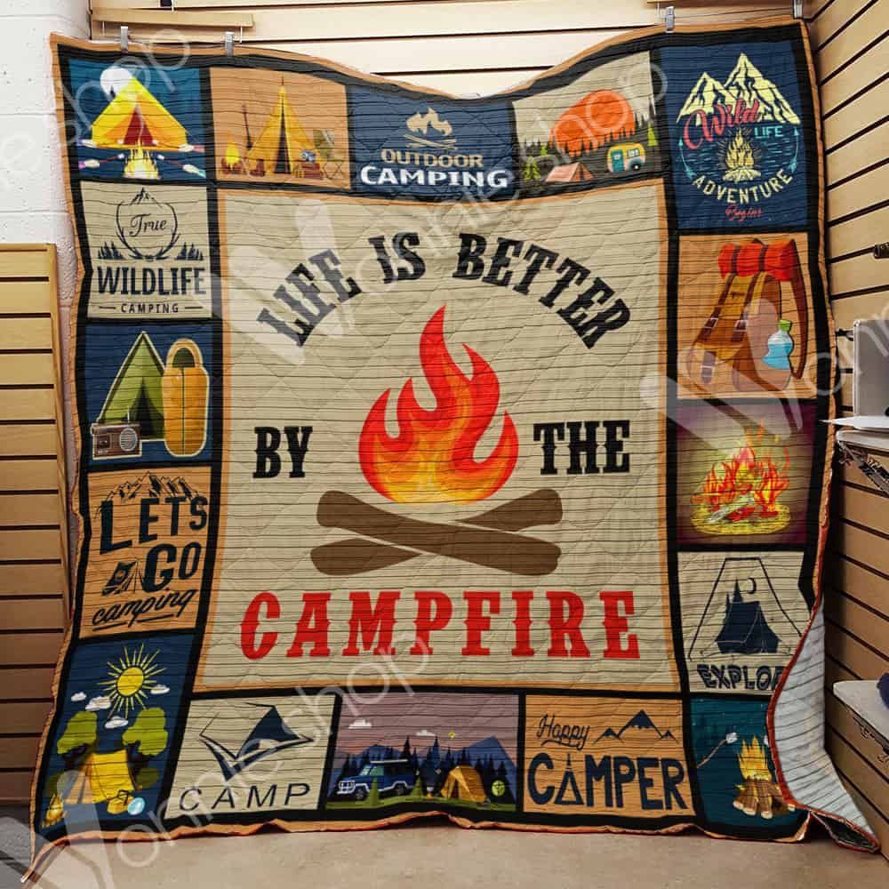 Camping 3 GS-CL-NT0111 Quilt Blanket