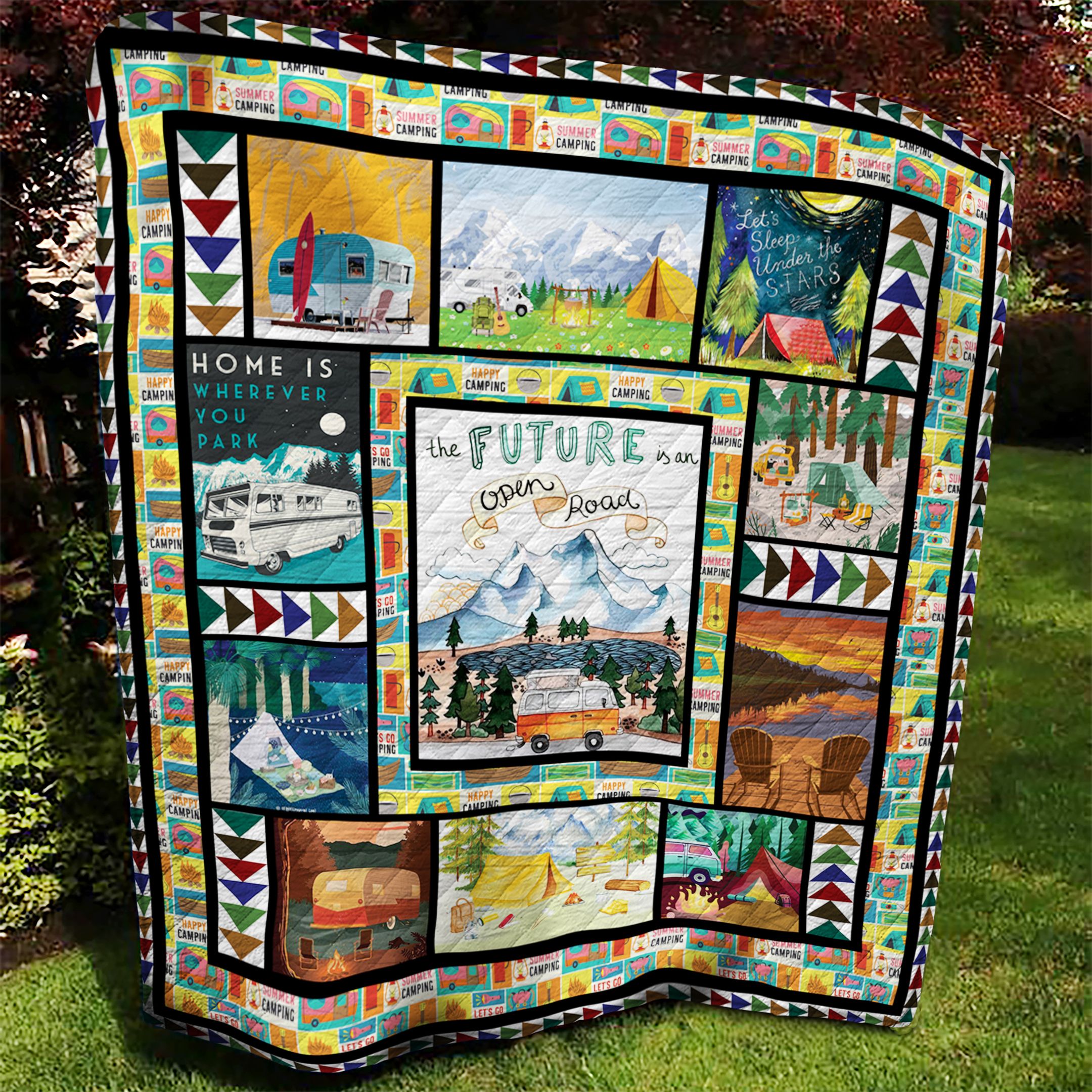 Camping AAA120911TA Quilt Blanket