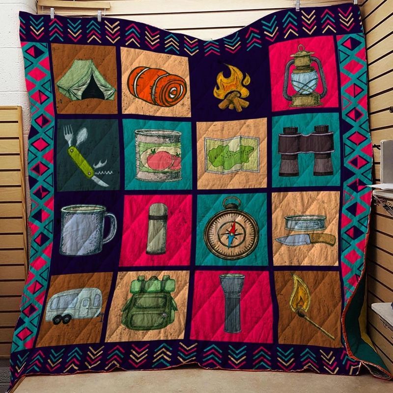 Camping All You Need Is Me Quilt Blanket DHC31121354TD
