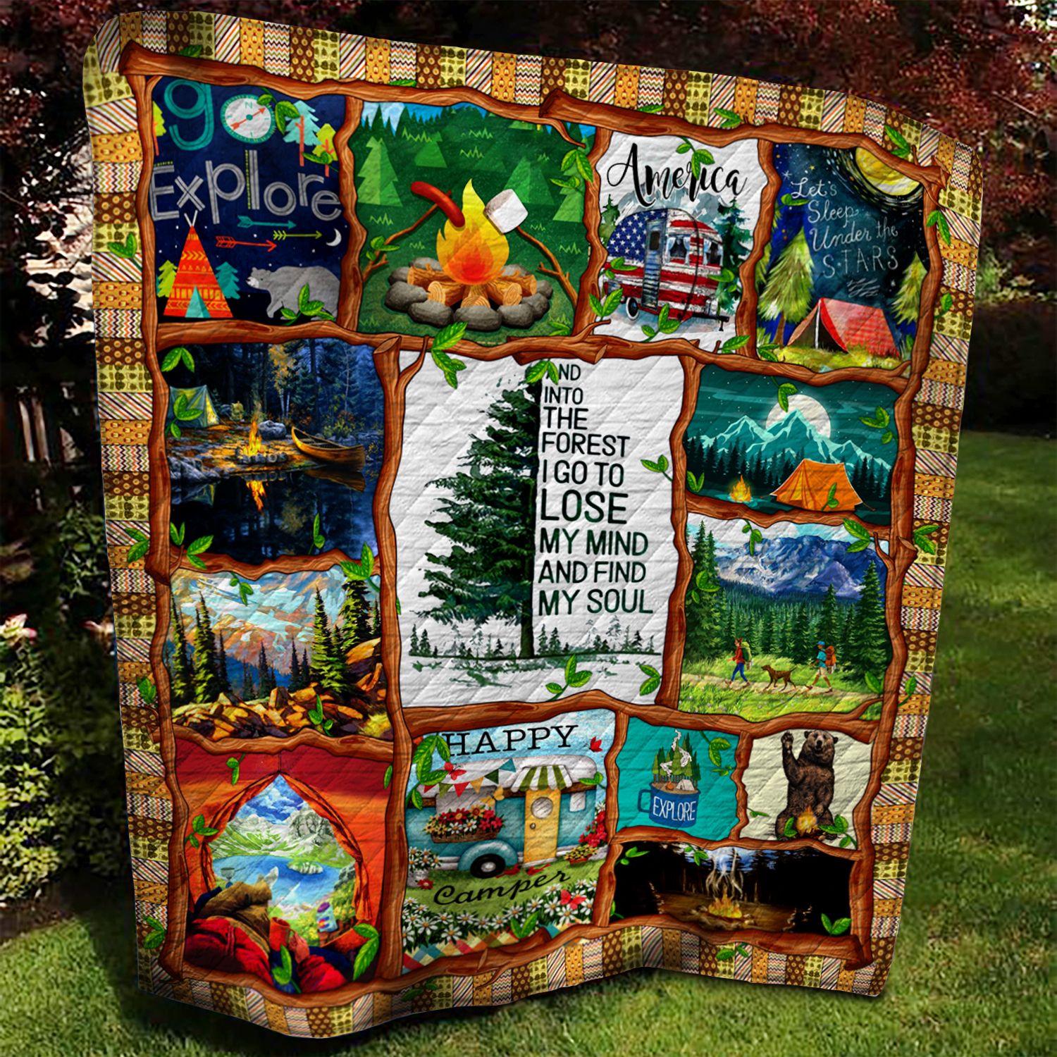 Camping BBB070905 Quilt Blanket