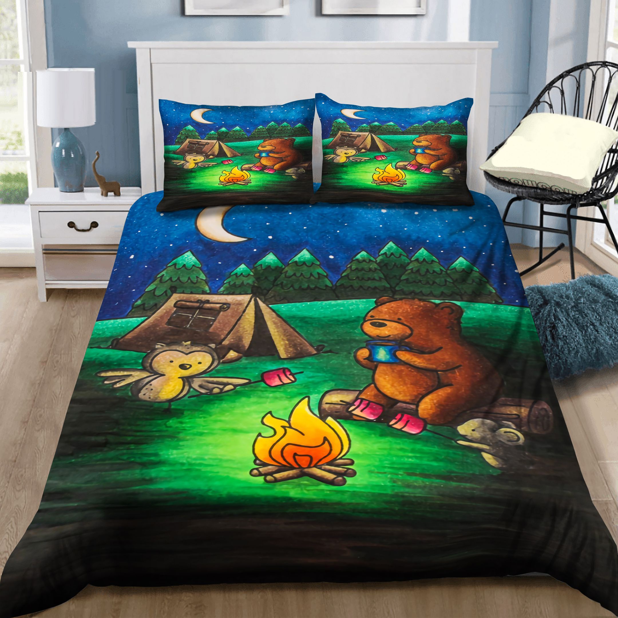 Camping Bear Bedding Set