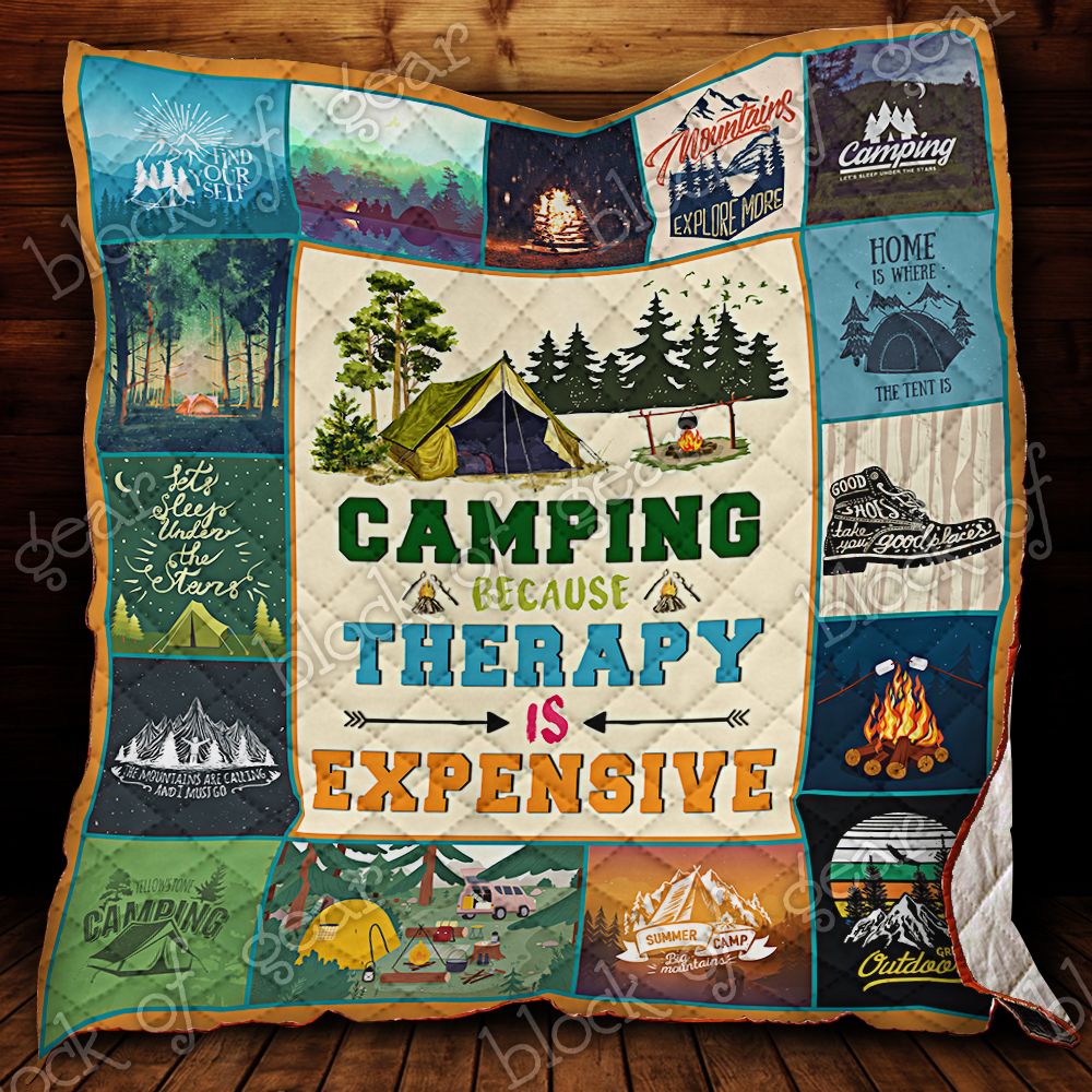 Camping Because Therapy Is Expensive Quilt Nh51 Dhc11123803Dd
