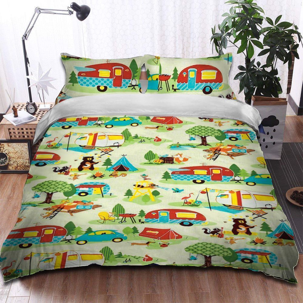 Camping Camper Animal Bedding Set