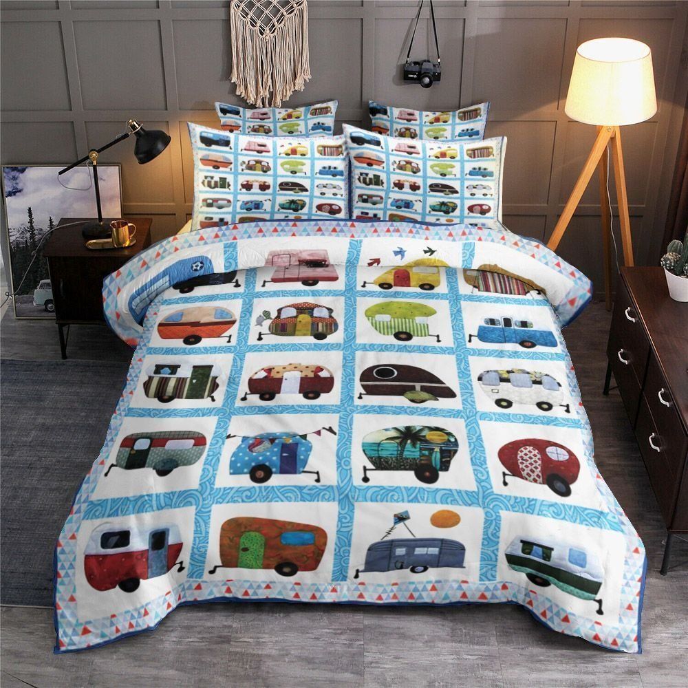Camping Camper Square Bedding Set