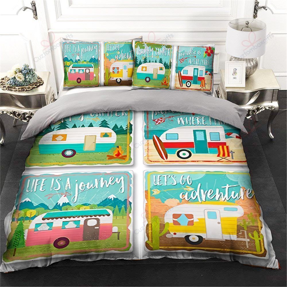 Camping Camper Square Bedding Set