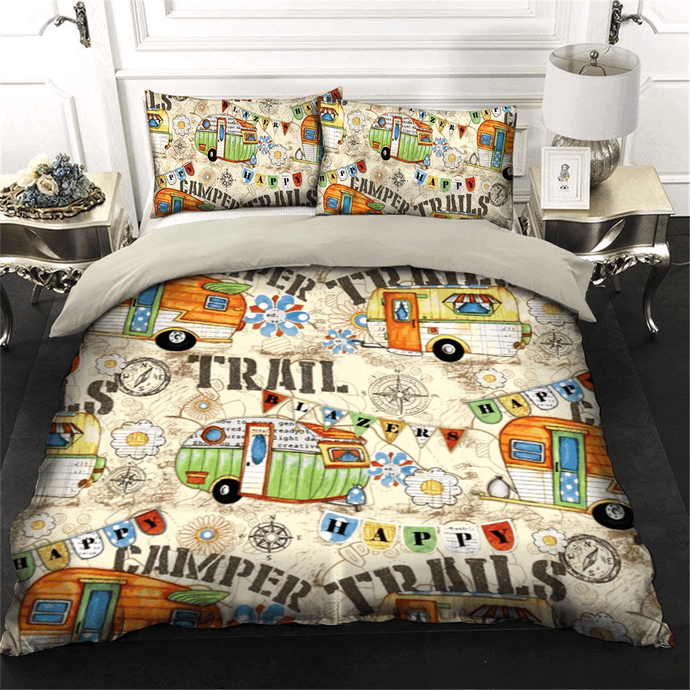 Camping Camper Trail Bedding Set
