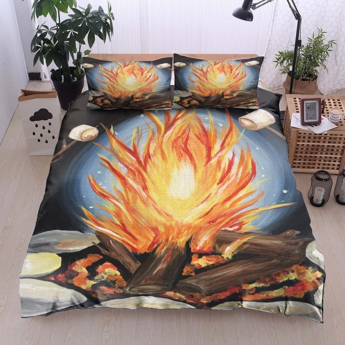 Camping Campfire Bedding Set