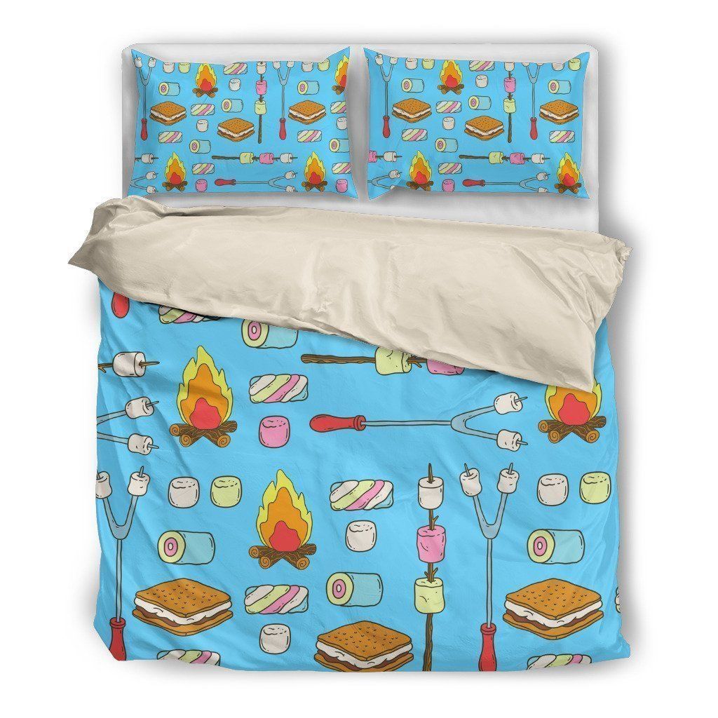 Camping Campfire Marshmallows Bedding Set