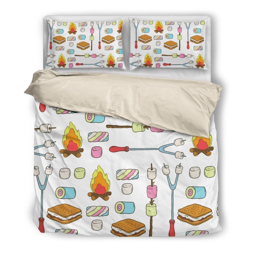 Camping Campfire Marshmallows Bedding Set