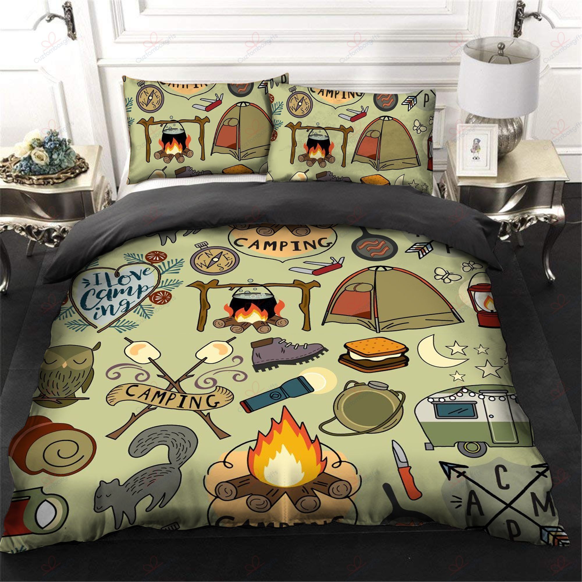 Camping Campfire Things Bedding Set